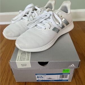 Adidas Puremotion White and Blue Running Sneakers